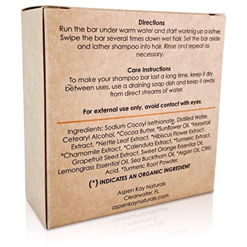 Morrocan Argan Oil Shampoo & Conditioner Bar set - Volumizing & Strengthening Argan Oil Conditioner for All Hair Types, Citrus Scent, Paraben & Sulfate Free, Made in USA