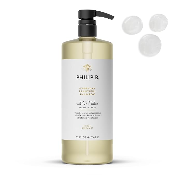 PHILIP B Everyday Beautiful Shampoo - 32 fl. oz. (947 ml) - Clarifying, Volumizing and Shine Enhancing, Removes Excess Buildup, Sulfate-Free, Made in USA