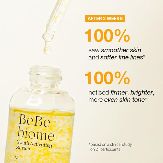 BeBebiome Revitalizing Serum (30ml / 1.01 Fl oz) Vitamin C, Pro-aging, Rejuvenate, Glow Skin, Wrinkle Care, Youth Activating, Kombucha for Face, NDP