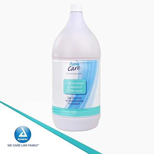 Dynarex Shampoo and Body Wash, Unisex - Moisturizing All-in-One Shampoo Body Wash for Skin & Hair - Mild Formula for Sensitive Skin - Tropical Scent - 1 Gallon Bottle, 1 Jug