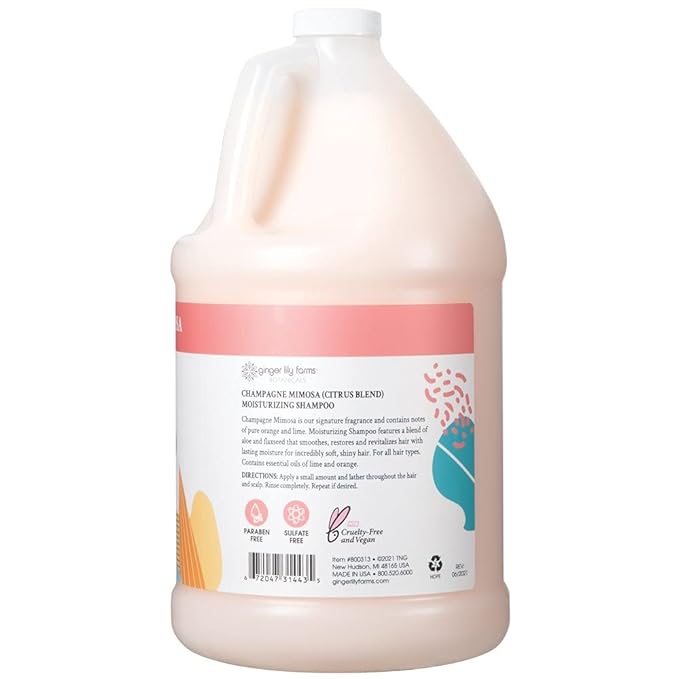 Ginger Lily Farms Botanicals Body Wash + Shampoo + Conditioner Bundle, Champagne Mimosa