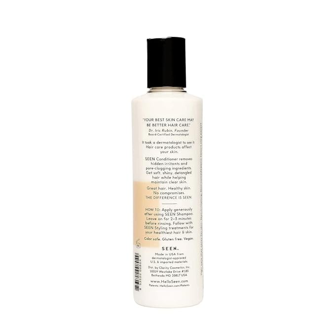 SEEN Conditioner - Scented - Non-Comedogenic & Sulfate-Free Hair Conditioner- Dermatologist-Developed -Safe for Sensitive & Acne Prone Skin