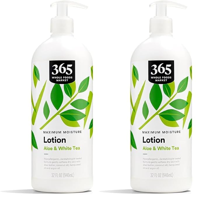 365 By Whole Foods Market, Aloe & White Tea Maximum Moisture Lotion, 32 Fl Oz (Pack of 2)