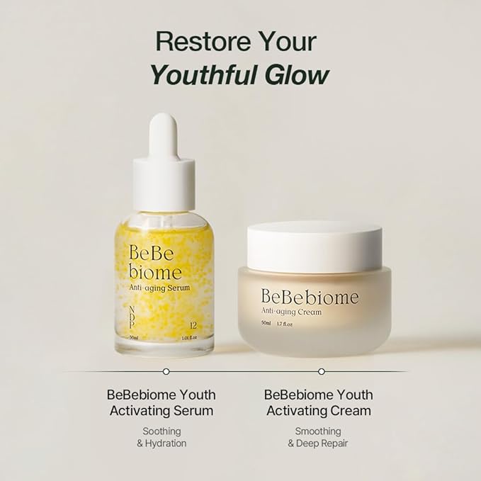 BeBebiome Revitalizing Serum (30ml / 1.01 Fl oz) Vitamin C, Pro-aging, Rejuvenate, Glow Skin, Wrinkle Care, Youth Activating, Kombucha for Face, NDP
