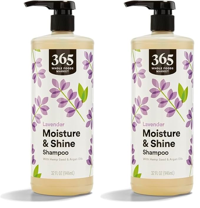 365 By Whole Foods Market, Moisture & Shine Shampoo Lavender, 32 Fl Oz (Pack of 2)