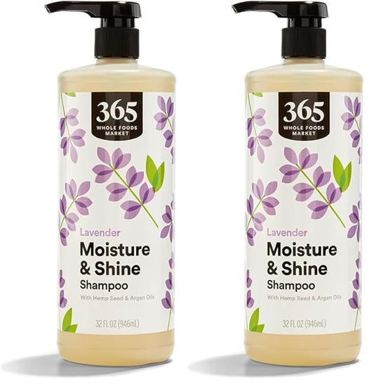 365 By Whole Foods Market, Moisture & Shine Shampoo Lavender, 32 Fl Oz (Pack of 2)