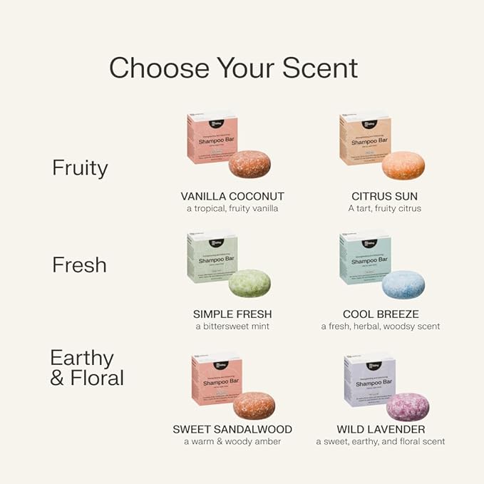 The Earthling Co. Shampoo Bar - Promote Hair Growth, Strengthen & Volumize All Hair Types - Paraben & Sulfate Free formula with Natural, Vegan Ingredients for Dry Hair (Simple Fresh, 3 oz)