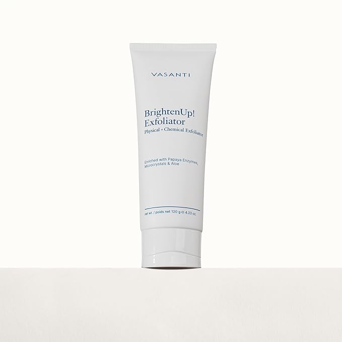 VASANTI Exfoliating Face Wash, Original Size (120g) - Enzymatic Face Rejuvenator which is Enriched with Papaya, Microcrystals, Aloe Vera - Get Healthy Glowing Skin