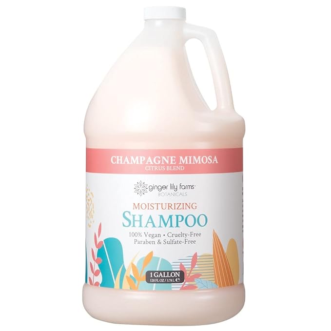 Ginger Lily Farms Botanicals Body Wash + Shampoo + Conditioner Bundle, Champagne Mimosa