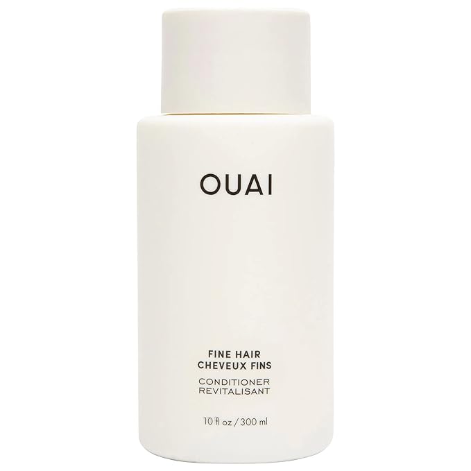 OUAI Fine Shampoo and Conditioner Set - Sulfate Free Shampoo and Conditioner for Fine Hair - Made with Keratin, Marshmallow Root, Shea Butter & Avocado Oil - Free of Parabens & Phthalates (10 Fl Oz)