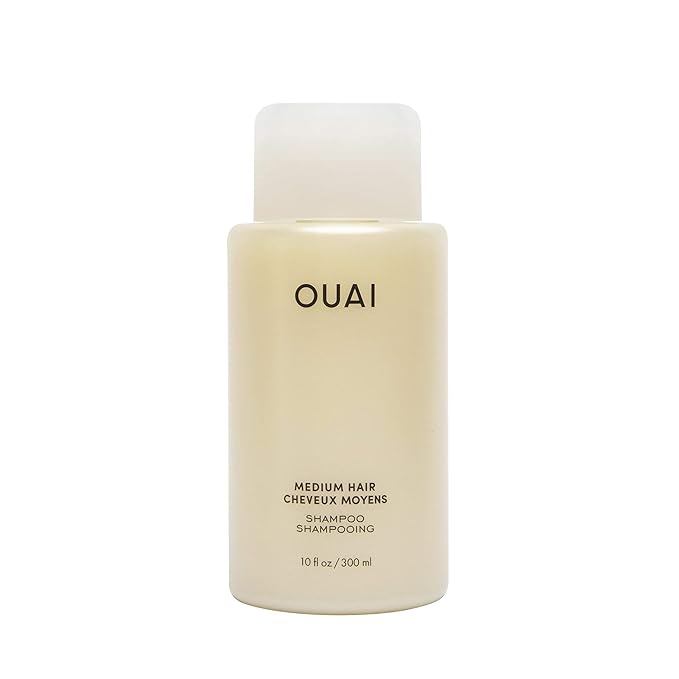 OUAI Medium Shampoo - Hydrating Shampoo with Coconut Oil, Babassu, Kumquat Extract and Keratin - Strengthens, Nourishes and Adds Shine - Paraben, Phthalate and Sulfate Free Hair Care Products (10 Oz)