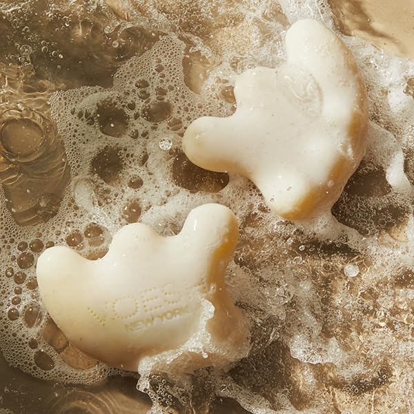 VOESH Gua Sha Shampoo Bar - Biotin, Vegan Probiotics, Rosemary Oil & Apricot Seed Powder - Cruelty Free, Clean Ingredients & Organic Extracts - (3.7oz Bar)