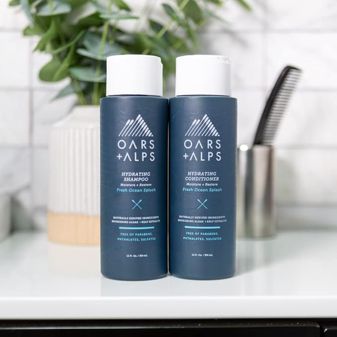 Oars + Alps Hydrating Hair Conditioner for Men & Women, Nourishing, Softening Conditioner for Hair with Clean Ingredients, Paraben, Phthalates & Sulfate Free, Fresh Ocean Splash, 1pk, 13.5 Fl Oz