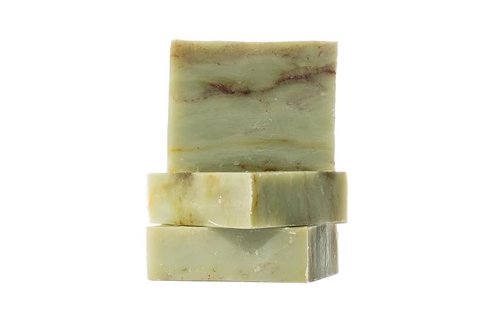 ILS Soap co. Roasted Rice Green Tea (Green Tea, Rice, Turmeric & Vanilla) - All Natural Bar Soap for men - Plant Based, Cold Process and Handmade in the USA for All Skin Types and conditions (3 Pack)