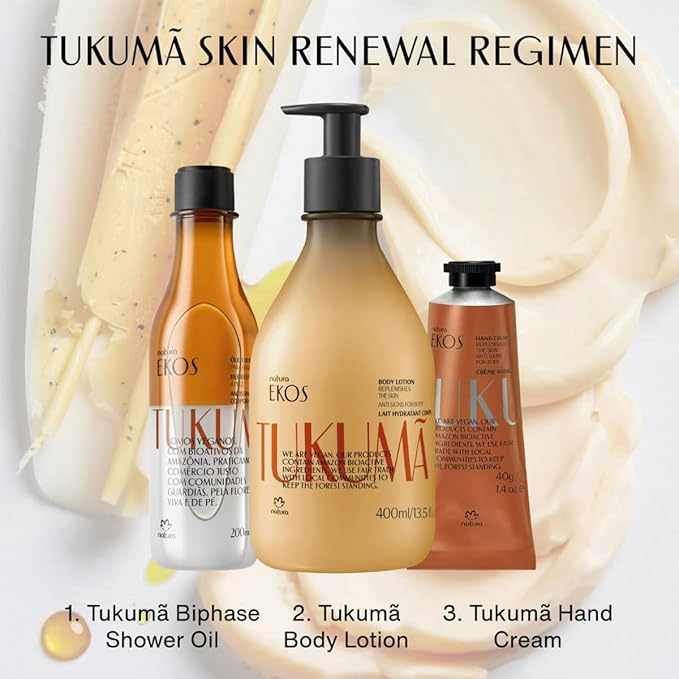 Natura - Ekos Tukumã Hand Cream - Moisturize & Improve Skin Texture - Boost Natural Hyaluronic Acid - Anti-Signs - Vegan Skin Care - Brazilian Beauty Secrets - Self Care & Body Care - 1.41oz (40g)