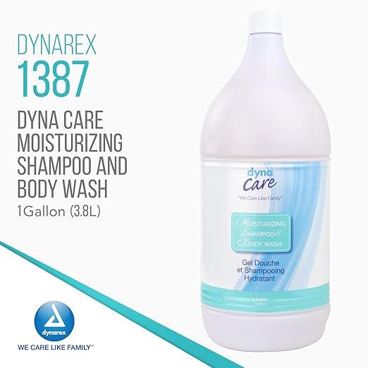 Dynarex Shampoo and Body Wash, Unisex - Moisturizing All-in-One Shampoo Body Wash for Skin & Hair - Mild Formula for Sensitive Skin - Tropical Scent - 1 Gallon Bottle, 1 Jug