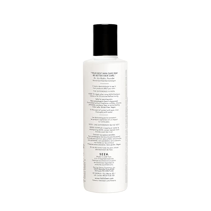 SEEN Conditioner, Fragrance Free - Non-Comedogenic & Sulfate-Free Hair Conditioner- Dermatologist-Developed - Safe for Sensitive, Eczema & Acne Prone Skin