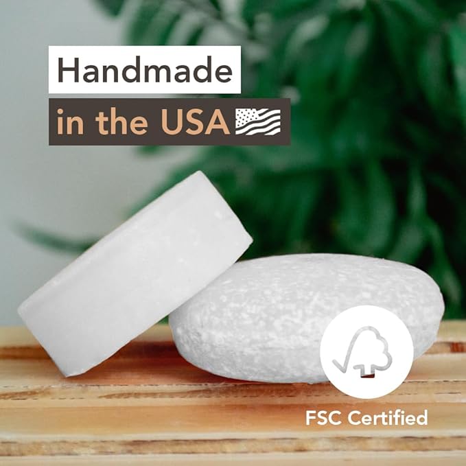 Clever Yoga Wave Unscented Shampoo Bar - Moisturizing & Handmade Vegan Bar for Shiny Hair, Natural, Sulfate Free, Organic & Non-GMO Shampoo for Women & Men, 2.3 oz, Long-Lasting (80-120 Uses)
