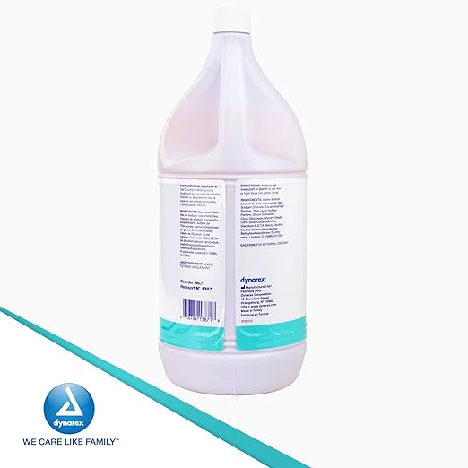 Dynarex Shampoo and Body Wash, Unisex - Moisturizing All-in-One Shampoo Body Wash for Skin & Hair - Mild Formula for Sensitive Skin - Tropical Scent - 1 Gallon Bottle, 1 Jug