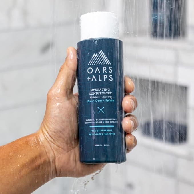 Oars + Alps Hydrating Hair Conditioner for Men & Women, Nourishing, Softening Conditioner for Hair with Clean Ingredients, Paraben, Phthalates & Sulfate Free, Fresh Ocean Splash, 1pk, 13.5 Fl Oz