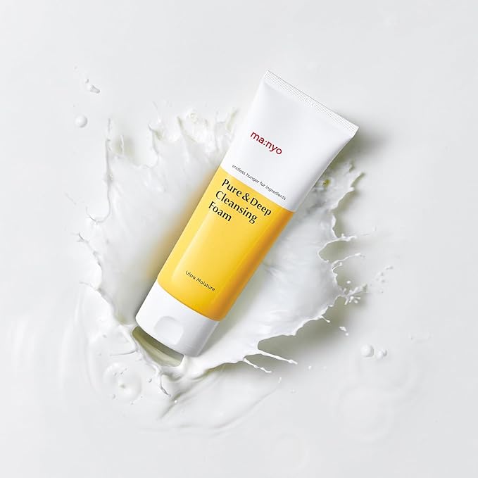 MANYO Pure & Deep Cleansing Foam, Korean Face Wash with Hyaluronic Acid, Acne Face Wash, Pore Cleaner, Blackhead Remover, Korean Skin Care, 6.7 fl oz (200ml)