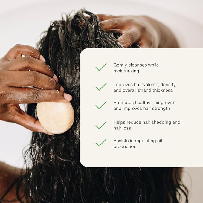 The Earthling Co. Shampoo Bar - Promote Hair Growth, Strengthen & Volumize All Hair Types - Paraben & Sulfate Free formula with Natural, Vegan Ingredients for Dry Hair (Citrus Sun, 3 oz)