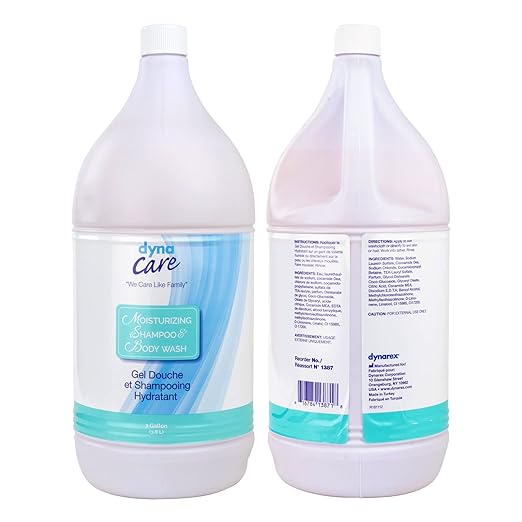 Dynarex Shampoo and Body Wash, Unisex - Moisturizing All-in-One Shampoo Body Wash for Skin & Hair - Mild Formula for Sensitive Skin - Tropical Scent - 1 Gallon Bottle, 1 Jug