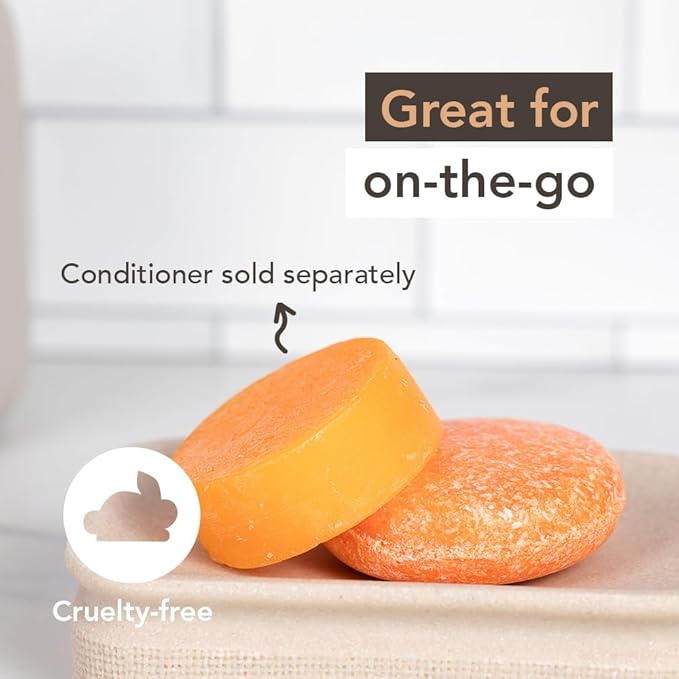 Wave Fresh Citrus Shampoo Bar - Moisturizing & Handmade Vegan Bar for Shiny Hair, Natural, Organic & Non-GMO Shampoo for Women & Men, 2.3 oz, Long-Lasting (80-120 Uses)