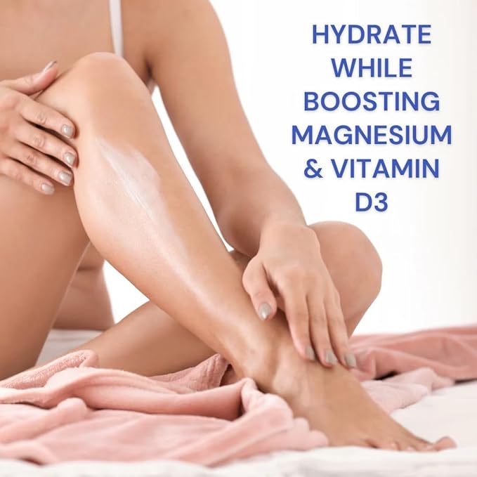 WHOLESOME HIPPY Calm Body Cream with Magnesium, Arnica & Vitamin D3 – Lavender Scented – Nourishing Botanical Moisturizer with Shea, Turmeric & Aloe – 4oz