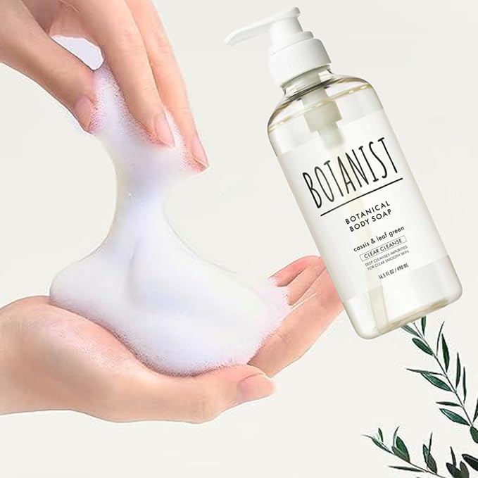 Body Wash For Dry Skin, Shower Gel Body Wash, Hydrating Body Soap, Shea Butter+Coconut Oil, Sulfate, Paraben & Dye Free| For Family Use, Cassis Leaf & Leaf Green,16.5 Fl Oz/ 490mL, 2EA