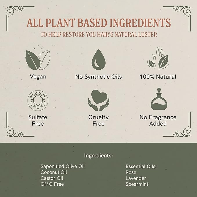 J·R·LIGGETT'S Shampoo Bar, Original Formula - Supports Strong and Healthy Hair - Nourish with Antioxidants and Vitamins - Detergent and Sulfate-Free - Set of Three 3.5 Ounce Bars