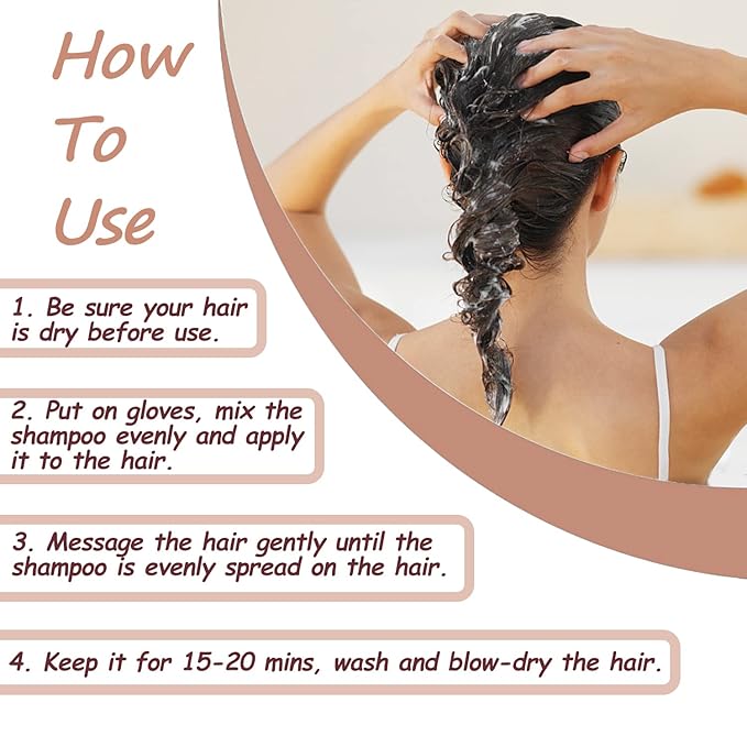 Argan Oil Chestnut Brown Hair Dye & Shampoo - 16.9 Fl Oz, 3 in 1 Easy To Use Semi-Permanent Hair Color