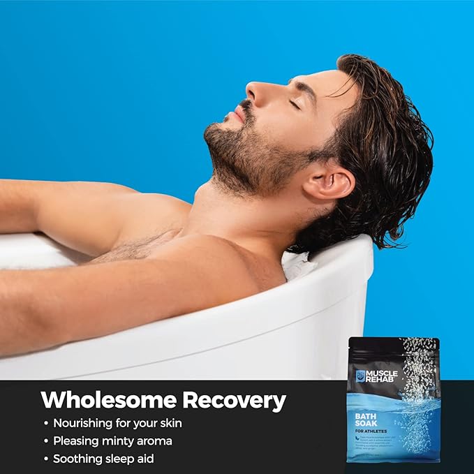 Muscle Rehab| Arnica Bath Soak with Essential Oils | Pain Relief for Sore Muscles, Joints & Foot Ache | Magnesium Flakes Bath Salts for Muscle Recovery, Relaxation & Wellness