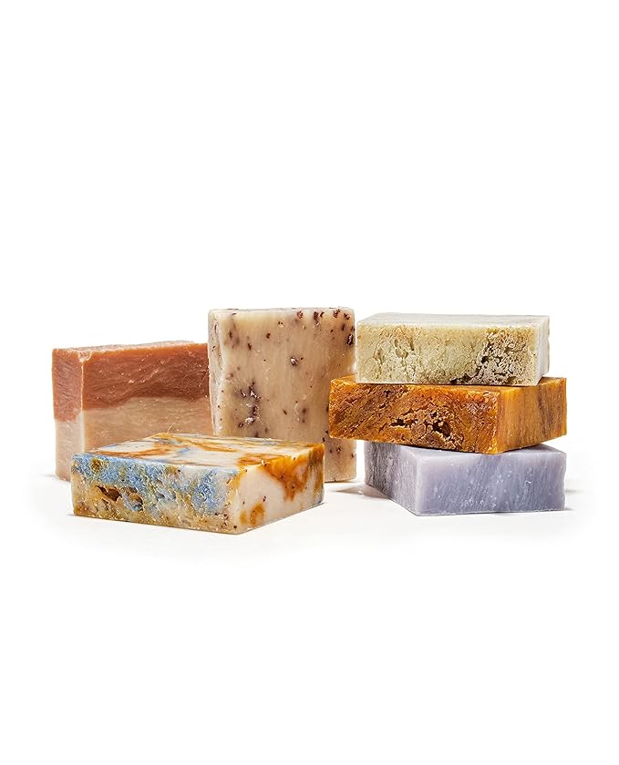 ILS Soap co. Original 6 Formulas - All Natural Bar Soap for men and women - Plant Based, Cold Process and Handmade in the USA for All Skin Types and conditions for face and body (6 Pack)