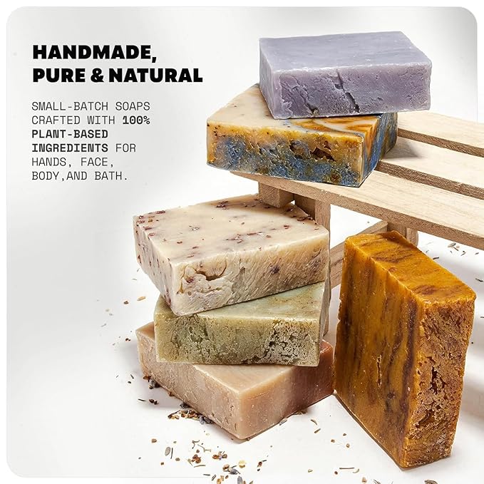 ILS Soap co. Original 6 Formulas - All Natural Bar Soap for men and women - Plant Based, Cold Process and Handmade in the USA for All Skin Types and conditions for face and body (6 Pack)