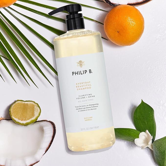 PHILIP B Everyday Beautiful Shampoo - 32 fl. oz. (947 ml) - Clarifying, Volumizing and Shine Enhancing, Removes Excess Buildup, Sulfate-Free, Made in USA