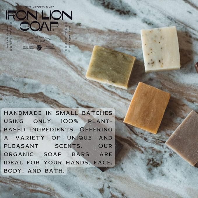 ILS Soap co. Original 6 Formulas - All Natural Bar Soap for men and women - Plant Based, Cold Process and Handmade in the USA for All Skin Types and conditions for face and body (6 Pack)