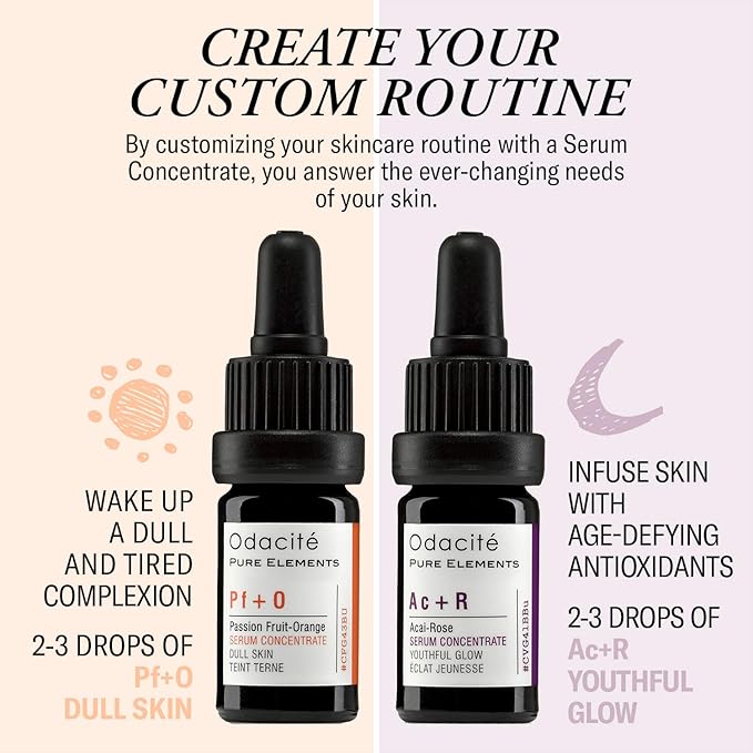 Odacité Hydrating Serum Concentrate with Passion Fruit & Orange - Face Serum Revitalizes & Illuminates the Appearance of Dull Skin for Radiance & Glow - Firms & Tones Skin - 0.17 fl. Oz.