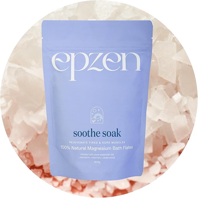 Natural Magnesium Bath Flakes, Essential Oils, Rosemary, Magnesium Chloride, Paraben & Sulfate Free, Cruelty Free, 17.6oz