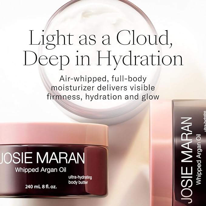 Josie Maran Let’s Do the Peppermint Twist Body Skin Care Set - Includes Argan Oil Whipped Body Butter, Sugar Body Scrub & Argan Milk Intensive Hydrating Body Renewal Serum (3 Pieces)