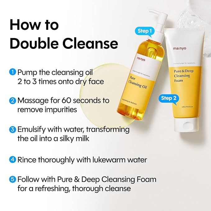 ma:nyo Pure Cleansing Oil, Natural Oil Cleanser for Face, Makeup Blackhead Remover, Korean Skin Care, 6.76 fl oz (200ml)