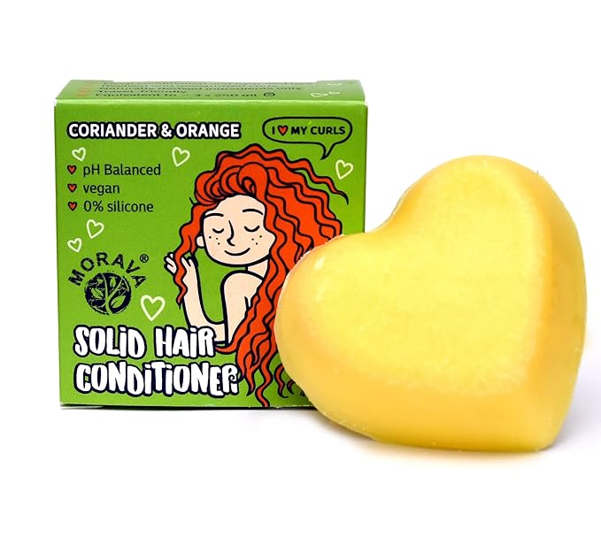 Morava Shampoo Bar & Conditioner Bar Set - Vegan, pH Balanced Hair Care for Curly & Normal-to-Dry Hair, Travel-Ready, Silicone & SLS-Free