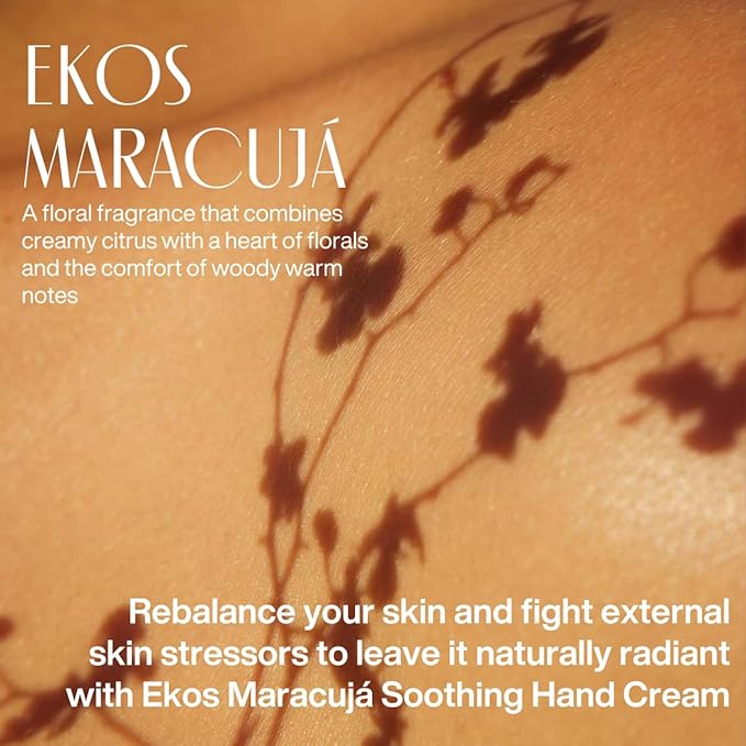 Natura - Ekos Maracujá Hand Cream - Calming Hand Balm - Fast Absorption - 24-Hour Deep Hydration Skin Moisturizer - Vegan Skin Care - Brazilian Beauty Secrets - Self Care & Body Care - 2.6oz (75g)