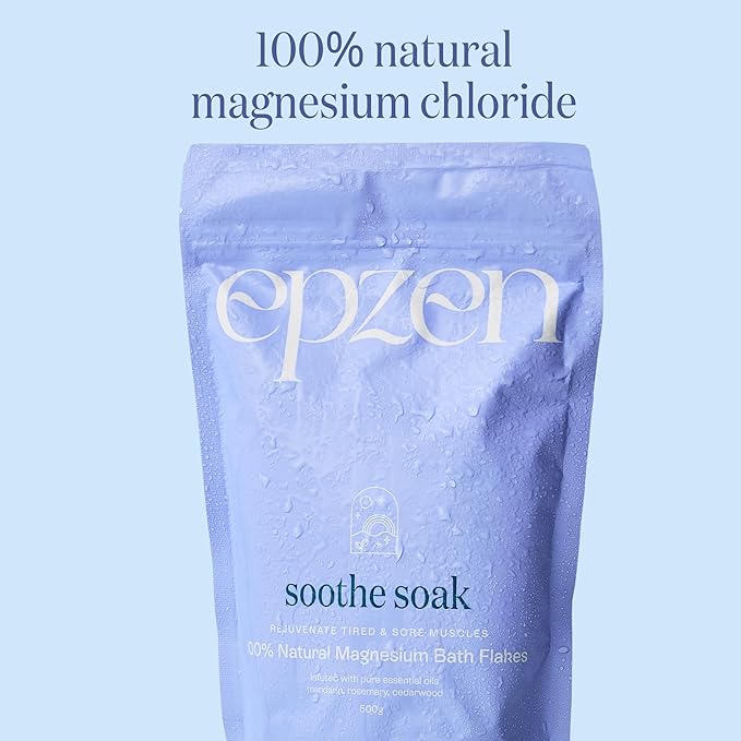 Natural Magnesium Bath Flakes, Essential Oils, Rosemary, Magnesium Chloride, Paraben & Sulfate Free, Cruelty Free, 17.6oz