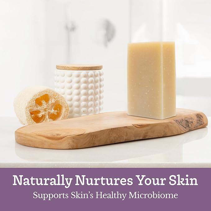 Southern Natural Goat Milk Soap Bar (Lavender 3 Pack) For Dry Sensitive Skin. Natural, Handmade Soap For Men, Women, Kids & Baby. Use On Face & Body