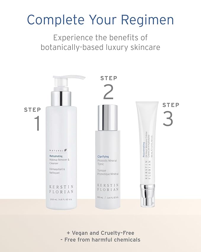 Kerstin Florian Clarifying Mineral Enzyme Cleanser | Gentle Face Wash for All Skin Types | Hydrating Body Wash for Morning or Night (6.8 fl oz)