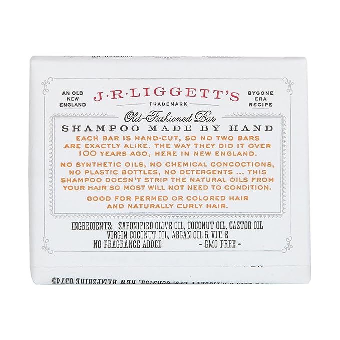 J·R·LIGGETT'S Shampoo Bar for Hair | Virgin Coconut and Argan Oil Formula | Supports Strong Healthy Hair | Nourish Follicles with Antioxidants and Vitamins | Sulfate-Free | 2 Pack 3.5oz