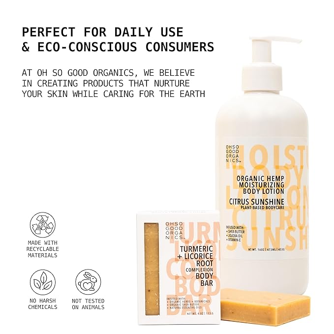 Natural Organic for Face and Body, Exfoliating & Moisturizing Soap Bar with Shea Butter, Coconut Oil and Essential Oils, 4oz Per Bar (Turmeric)