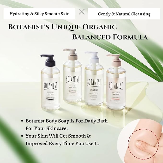 Moisturizing Body Wash for Dry & Sensitive Skin Women & Men, Organic Body Soap Gel with Shea Butter, Coconut Oil & Aloe from Japan, Paraben& Sulfate Free Water Lily& Raspberry 16.5 Fl Oz 2EA