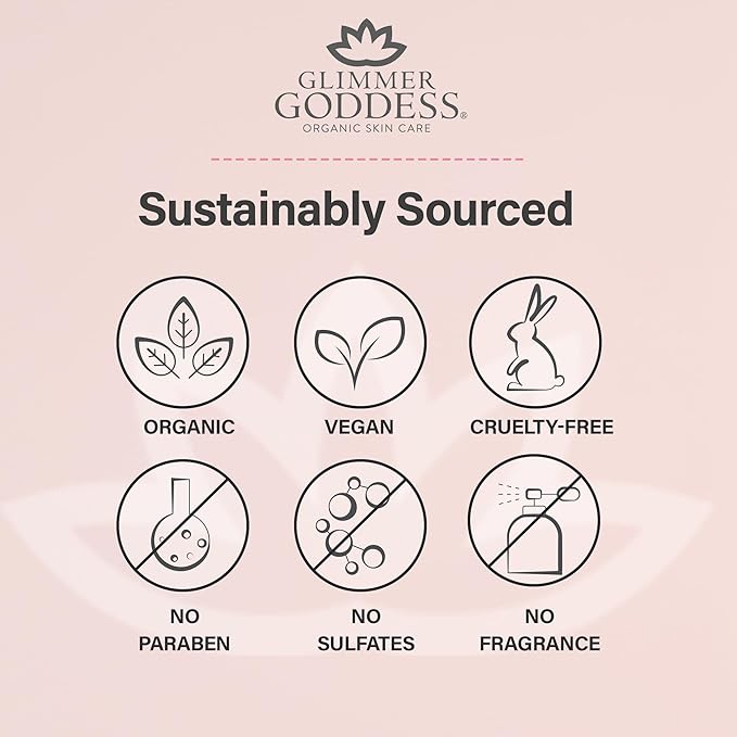 Glimmer Goddess Organic Whipped Body Butter for Women - Moisturizer Cream with Shea & Cocoa Butter, Almonds & Coconut Oil - Coconut Lime, 8oz